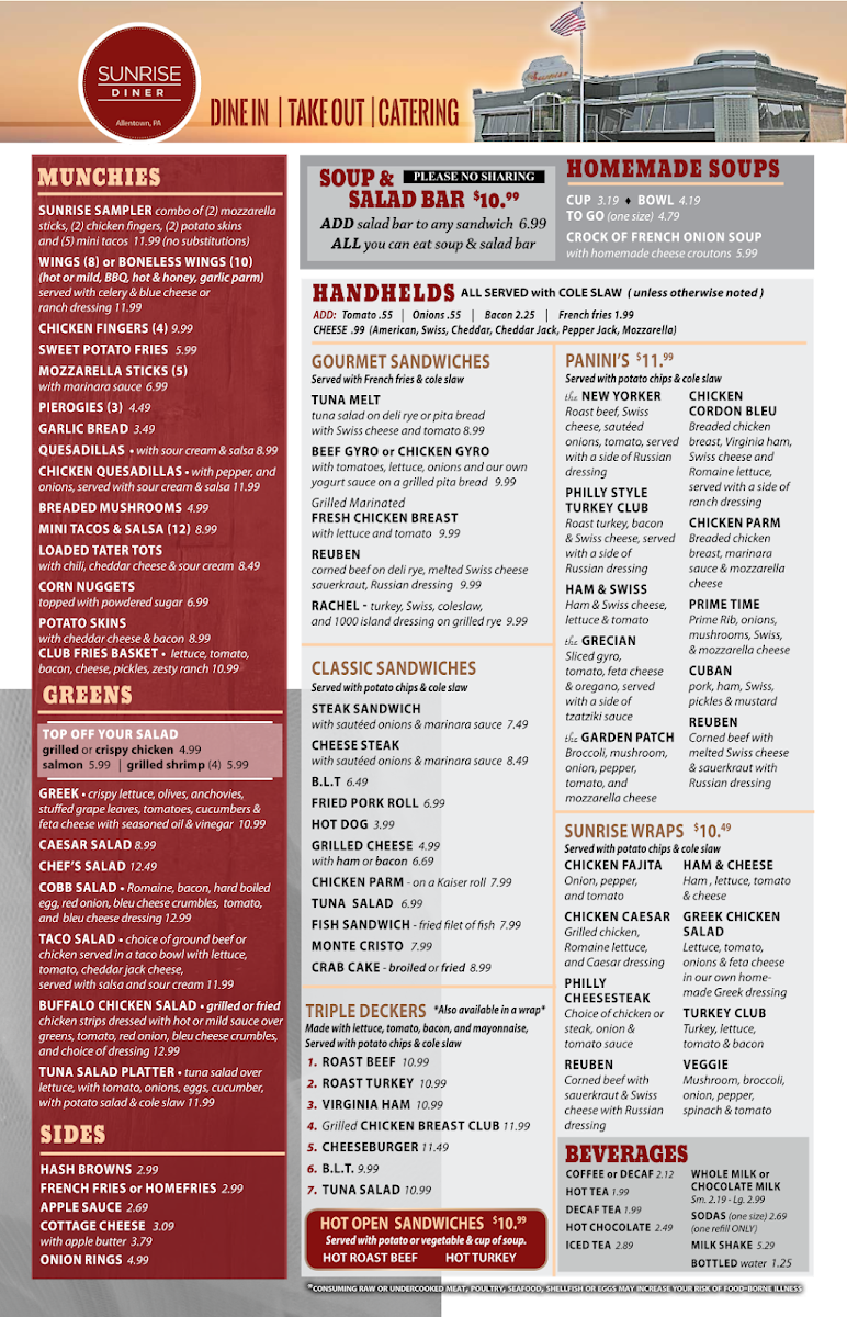 Sunrise Diner Menu - Image 2