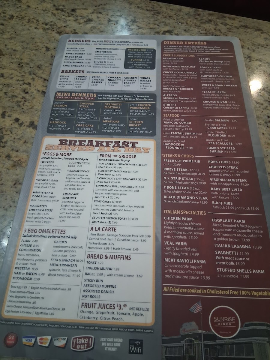 Sunrise Diner Menu - Image 3