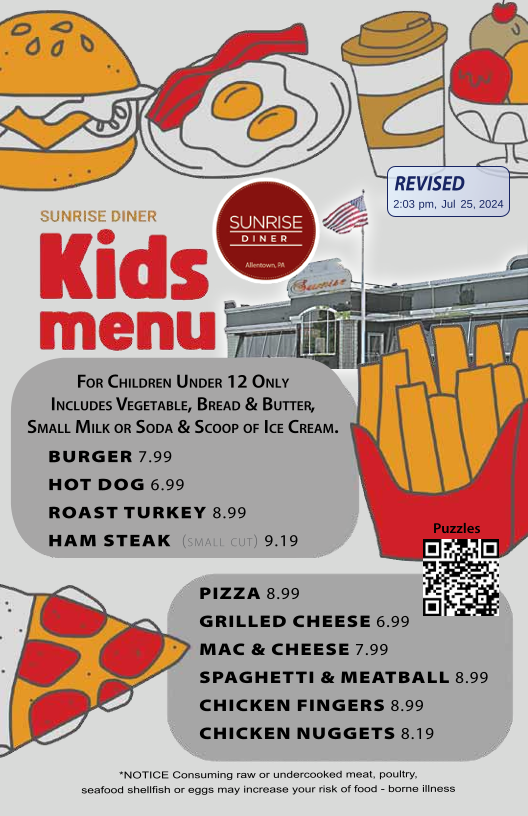 Sunrise Diner Menu - Image 4