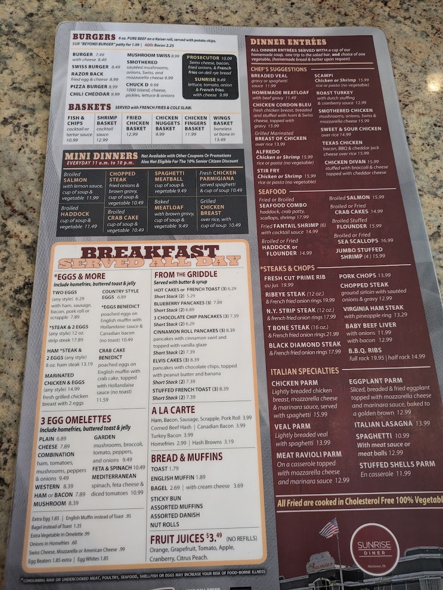Sunrise Diner Menu - Image 6